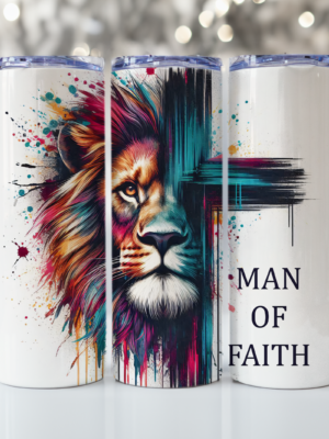 Lion and Cross 20 oz Skinny Tumbler