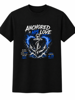 Anchored in His Love – Hebrews 6:19 Christian T-Shirt